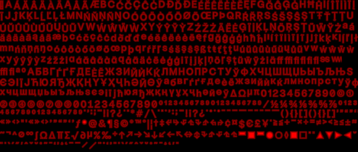 Glyph packing