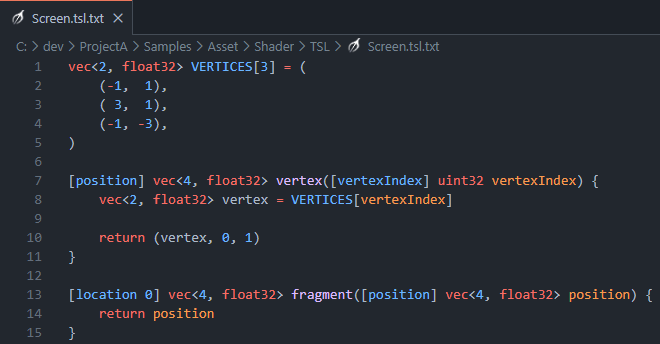 Language syntax
